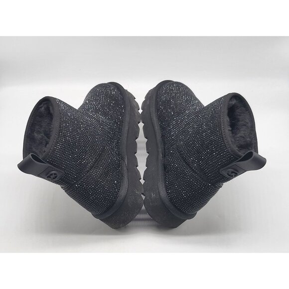 Michael Kors Winnie Sparkle Bootie Womens Size 7M Black Glitter Ankle Boots - Picture 5 of 9